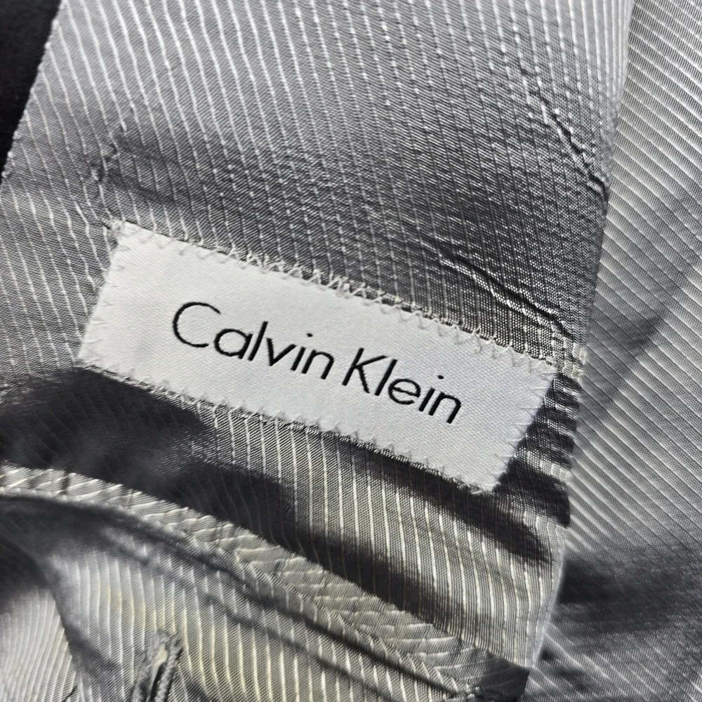 Calvin Klein Tuxedo Jacket Mens‎ 42S Black Shawl Collar Satin Lapel Formal Wear